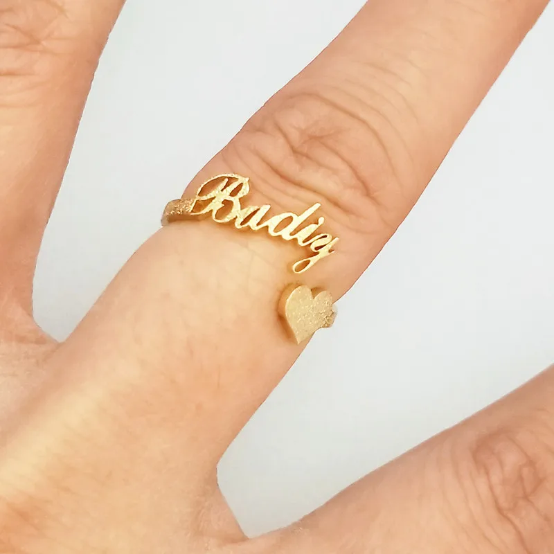 Обычай имя кольцо персонализированные обещают начальное спиральное сердце