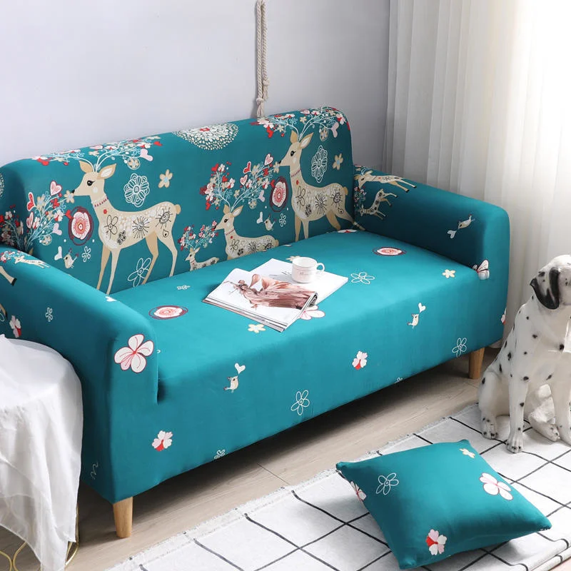 

Deer Cute Corner Sofa Cover Elastic Sofa Cover For Living Room Couch Cover Furniture Protector Sofa Armchair Cushions Home Decor