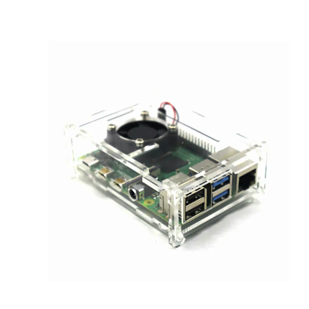Raspberry Pi 4 Модель B стартовый комплект источник питания акриловый чехол вентилятор радиатора HDMI