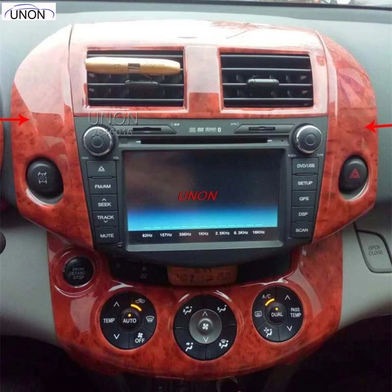Подходит для Toyota Rav4 2009 2013 интерьер ремонт центральной Управление углеродного