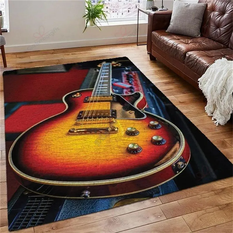 

Guitar Fend Rug 3D All Over Printed Non-slip Mat Dining Room Living Room Soft Bedroom Carpet 01