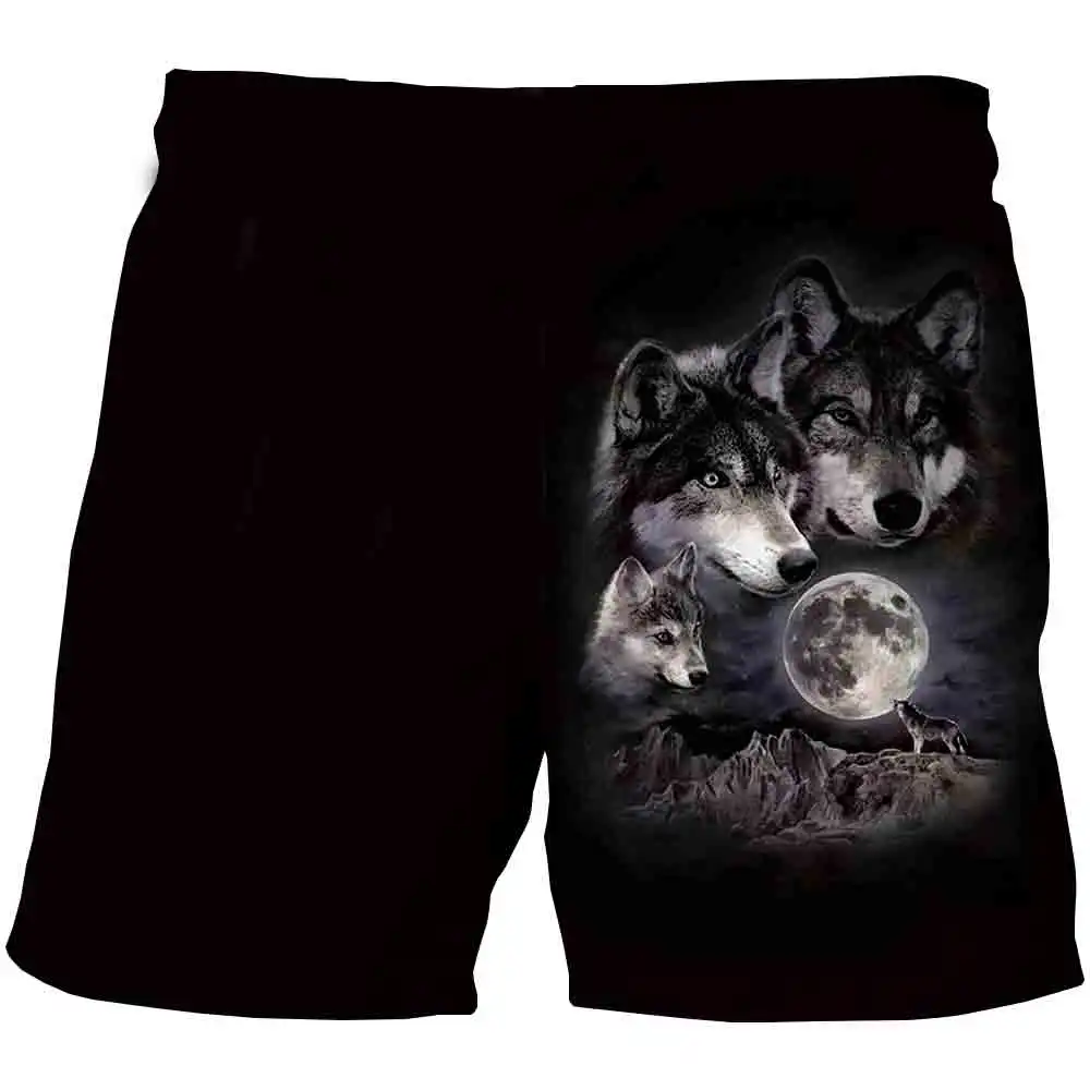 Летние детские шорты с волком для мальчиков и девочек брендовые штаны малышей