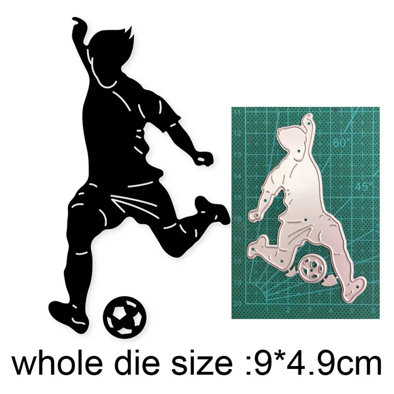 

Playing Football Metal Cutting Dies Stencils dies for Scrapbooking dies Embossing Die Cut Paper Craft Stamps and Dies New 2021