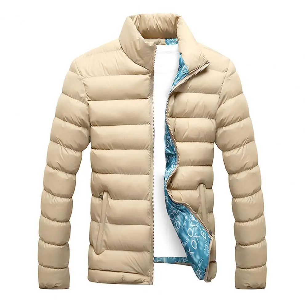 

Мужская зимняя куртка для мужчин 2021, модная мужская парка с воротником-стойкой, однотонные толстые куртки, пальто, мужские зимние парки, кур...