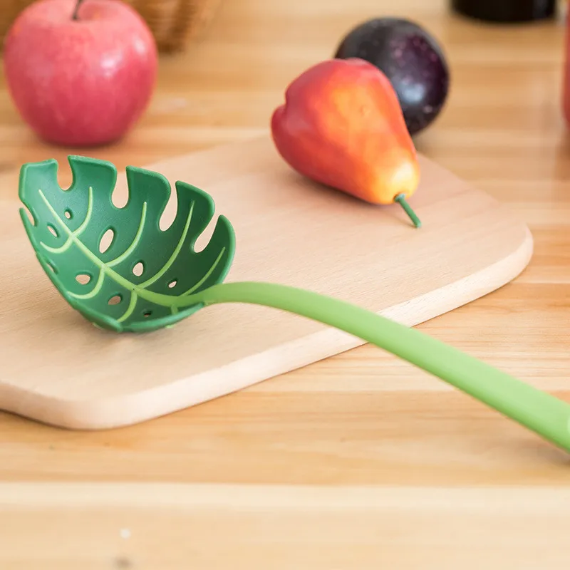 Multifunctional Creative Colander Leaf Shape Filter Noodle Fork Shovel Cooking Pasta Spoon Cute Home Kitchen Accessories | Дом и сад