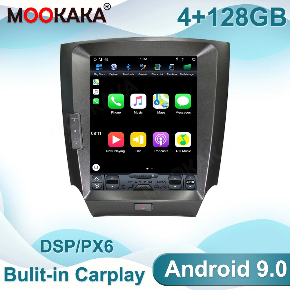 

4 Гб + 128 ГБ для Lexus IS 2005-2012 Android 9,0 мультимедийное радио Автомобильный GPS-навигатор плеер автомобильное стерео головное устройство Carplay DSP