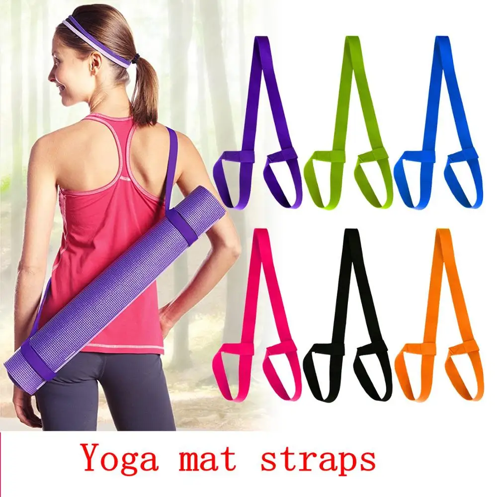 

Yoga Mat Strap Belt Yoga Adjustable Shoulder Strap Sports Sling Shoulder Carry Belt Exercise Stretch Fitness Elastic Yoga Belt