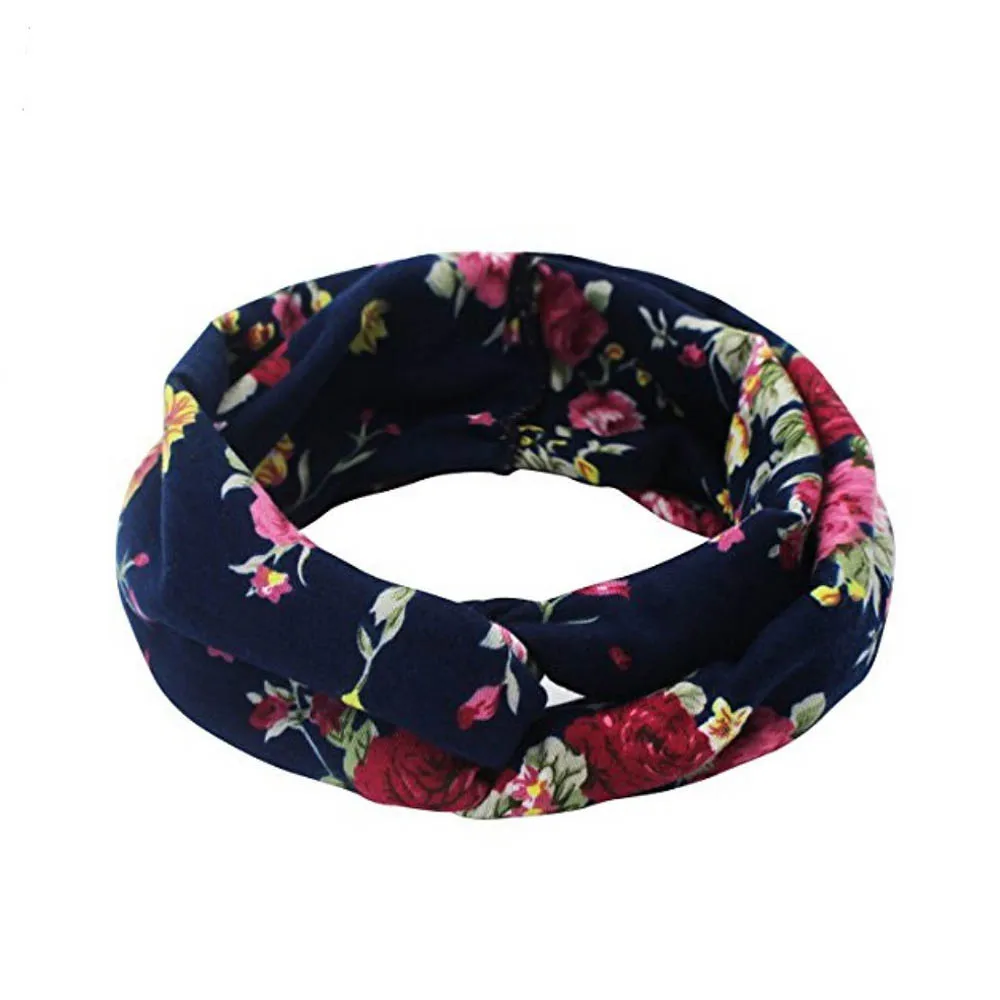 Diademas el&aacute;sticas para mujer, turbante de punto cruzado, turbante bohemio, accesorios para el cabello, regalo de moda, 4 Uds.-2