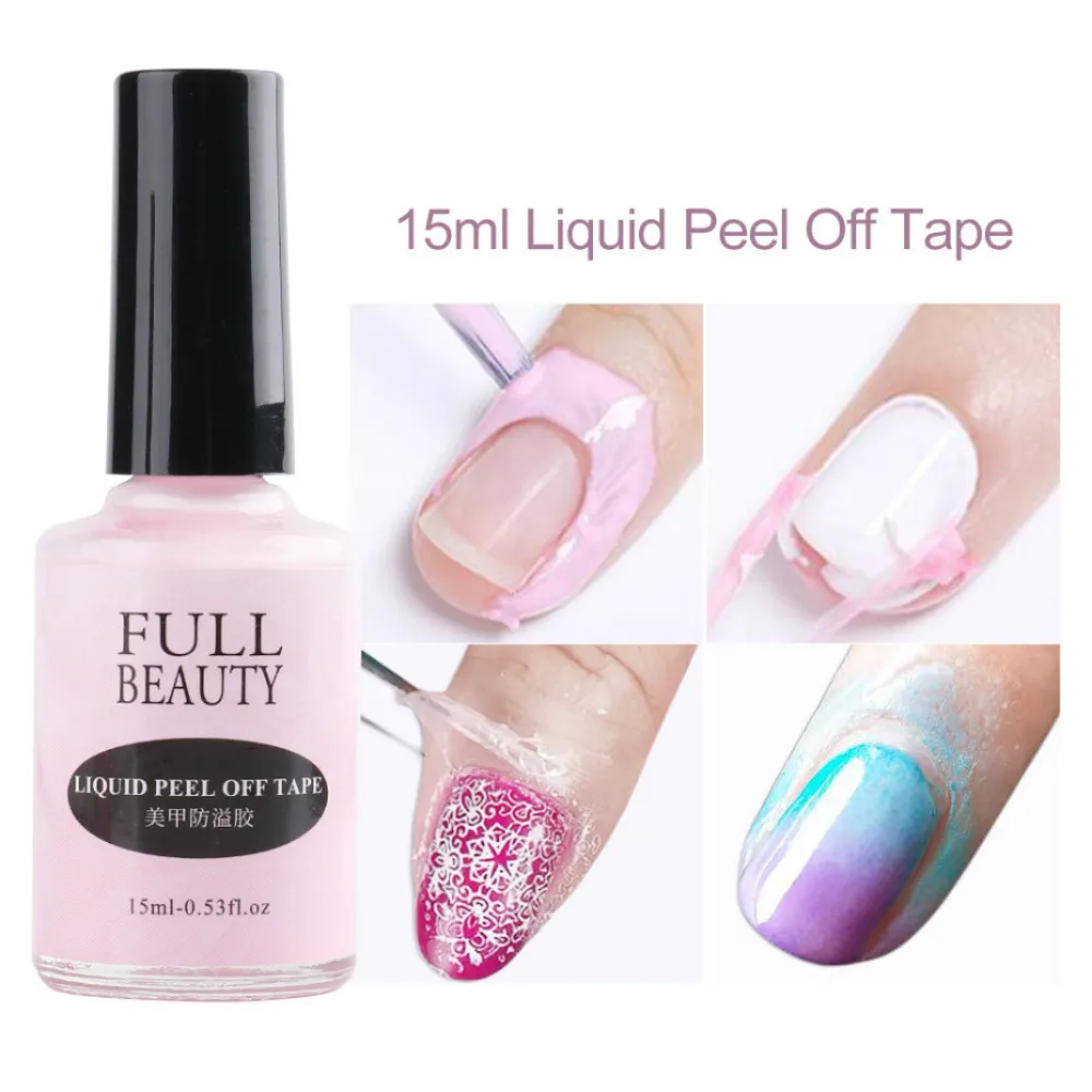 

15ml Nail Polish Liquid Peel Off Tape Protect Glue Varnish Anti-spill Latex Fast Dry Skin Care Nail Gel Peel Off Liquid Tape