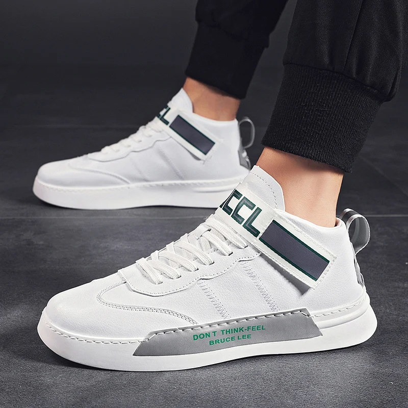

Non-slip Men's Summer Shoes Trend 2020 Breathable White Sneakers Men Soft Flat Men's Sneakers Fashion High Top Sneakers