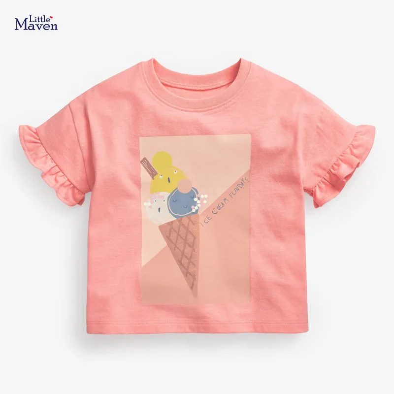

Футболка детская хлопковая с мороженым, на лето