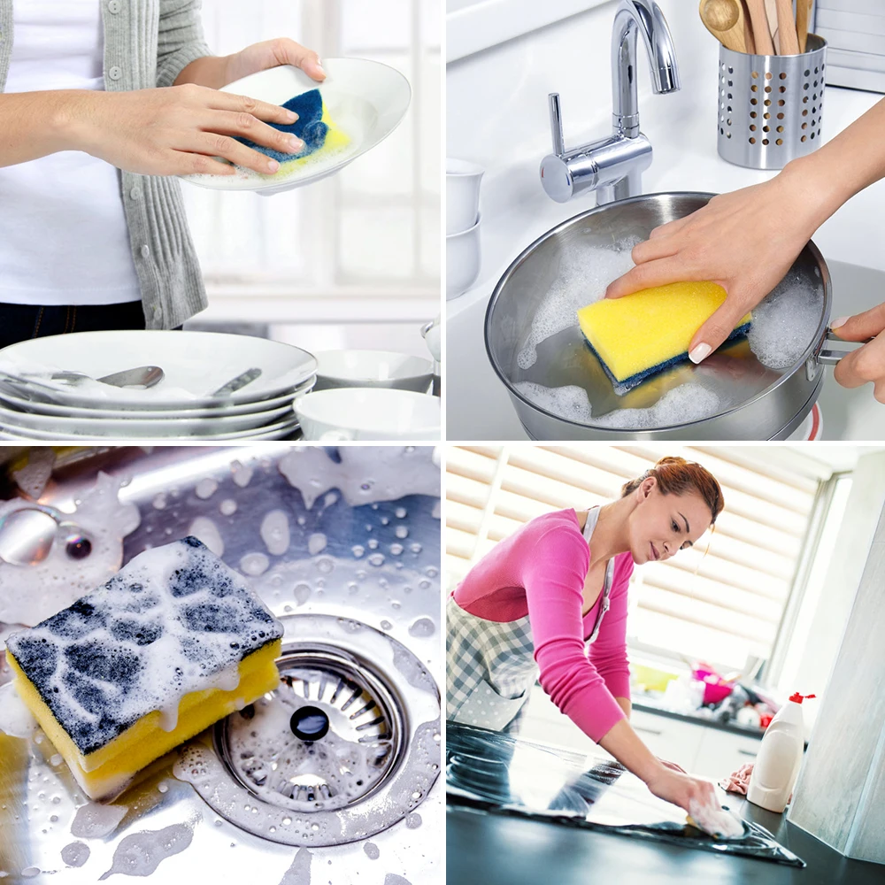 20 шт. многофункциональные губки для чистки кухонных полотенец|Губки и