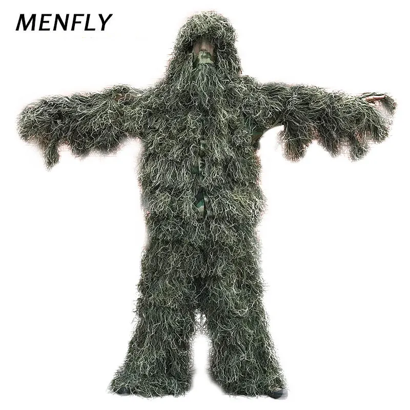 

Камуфляжный костюм MENFLY из травы, охотничий секретный сафари, лесной, для наблюдения за птицами, одежда для охоты, аксессуары для охоты в лесу