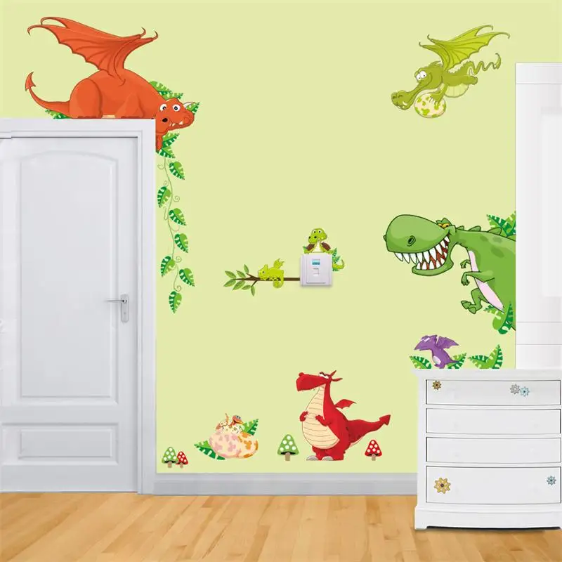 

Cute Animal Live In Your Home DIY Wall Stickers/ Home Decor Jungle Forest Theme Wallpaper/Gifts For Kids Room Accessories Decor