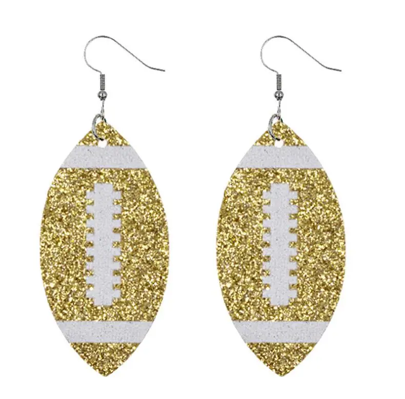 Богемные трехслойные технические большие серьги в виде футбольного мяча для