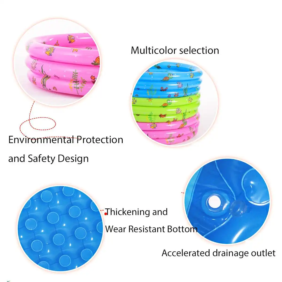 100 см надувной детский бассейн портативный наружный круглый бассейн|Бассейн| |