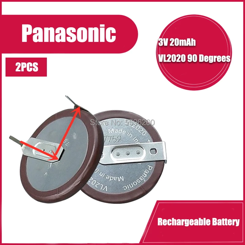 2 шт./лот 100% оригинальная перезаряжаемая батарея Panasonic VL2020 2020 для пульта