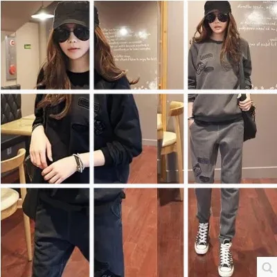 Повседневный свитер женский костюм 2019 новая осенняя и зимняя Толстая Свободная