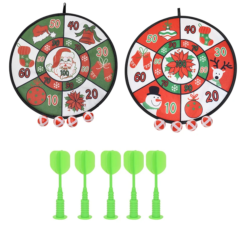 

36*36CM Dart Board With Cloth Safety Sticky Christmas Target Christmas Balls Darts Throwing Toy For Children Sport Toys