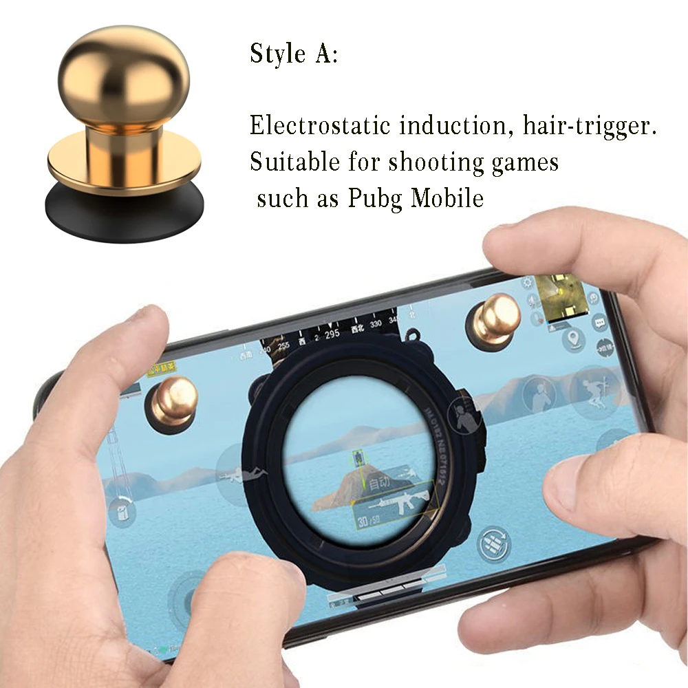

Pubg Controller Metal Pubg Mobile Trigger Fire Button Aim Key Mini Gamepad Android Gaming Joystick for Phone l1r1 for iPhone
