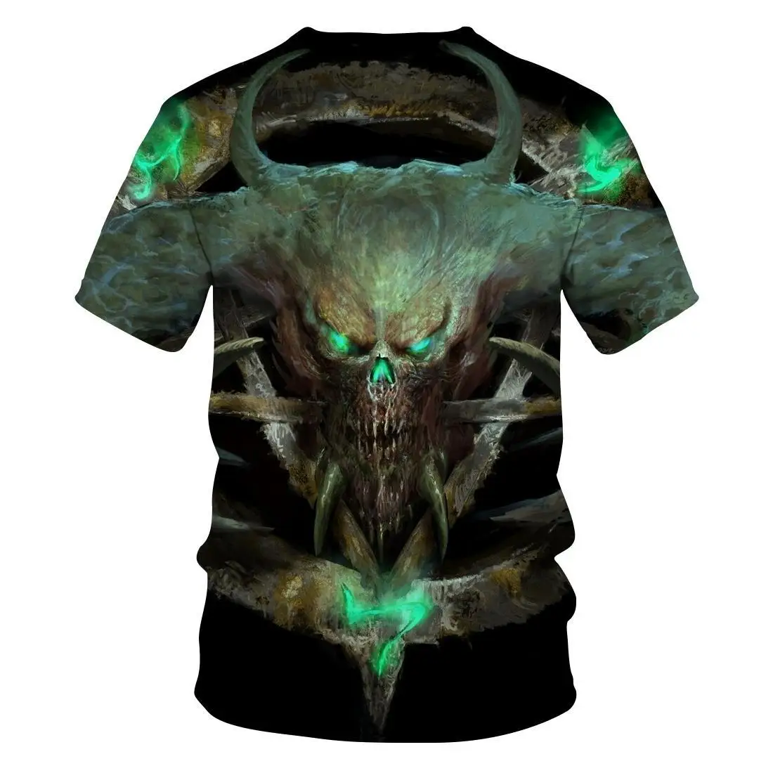

Skull led the horse Men's T-Shirts Men's Woman Hip Hop 3D Shirts Horror O-Neck T-shirt Summer Top Boys Clothing Street clothes