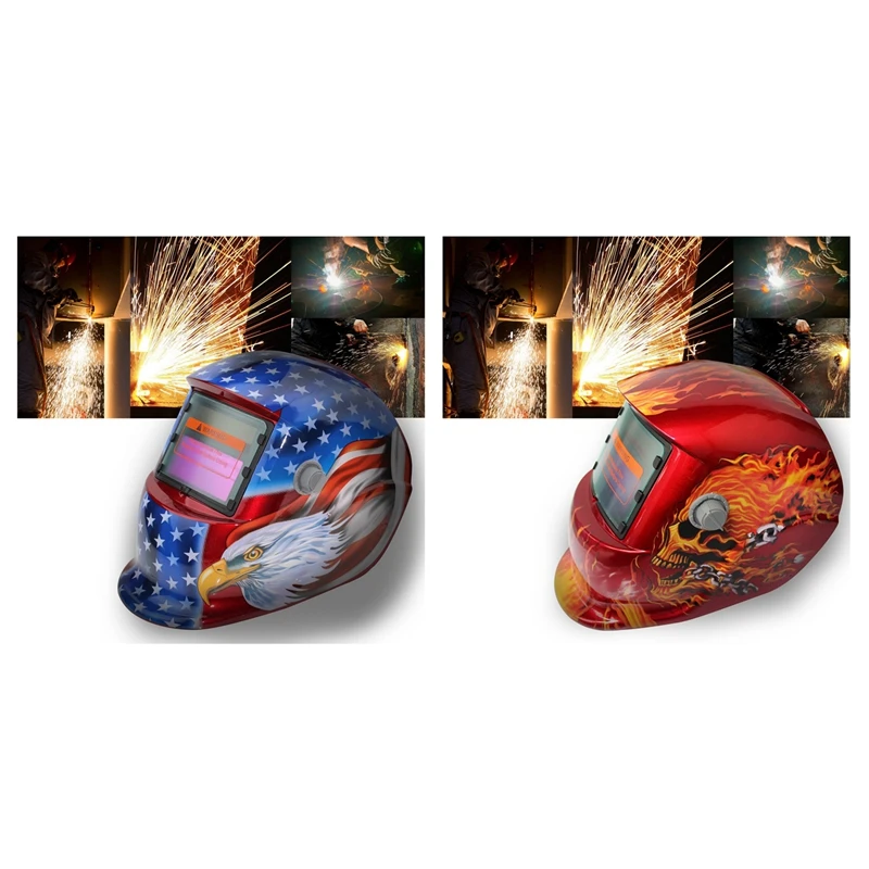 2 шт. Pro Солнечная Сварочная маска Авто затемнение сварочный шлем голова Орла и