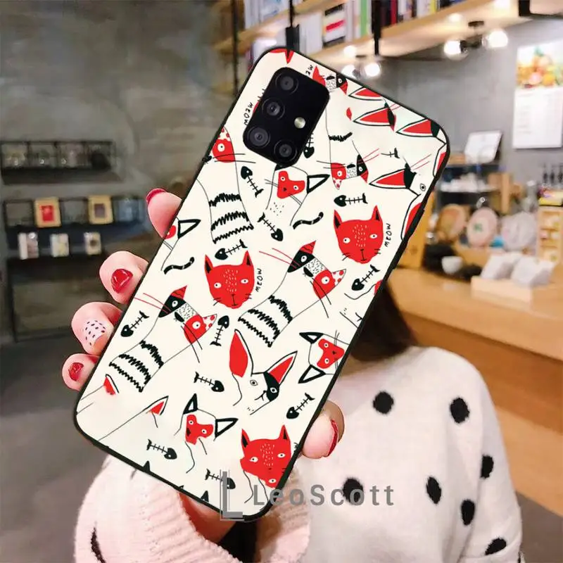 

Painting animal cat monkey tiger Phone Case For Samsung galaxy S 7 8 9 10 20 edge A 6 10 20 30 50 51 70 note 10 plus