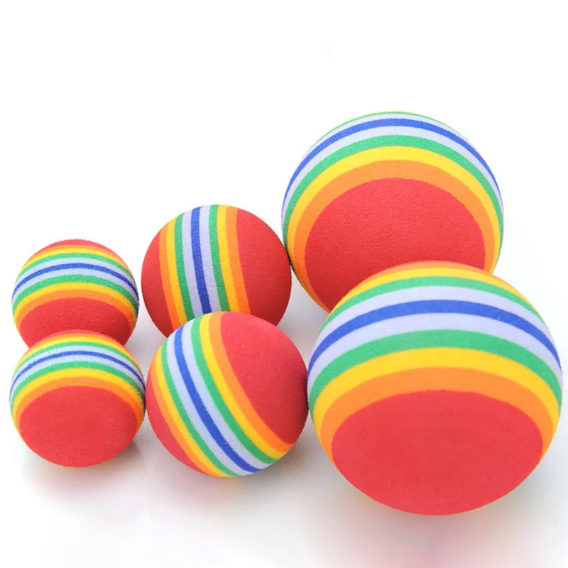 Радужный мяч для кошек игрушки домашних животных Интерактивная игрушка жевания