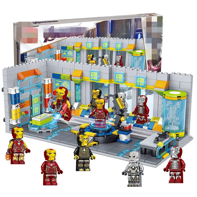 551 шт Мститель Железный человек машина Броня лаборатория Супер Герои