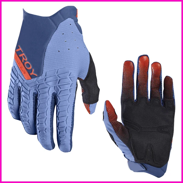 Перчатки унисекс для мотокросса сетчатые дышащие фиолетовые езды на велосипеде