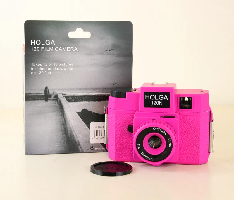 Камера среднего формата HOLGA 120N розовая 120 Ломография Kodak Fujifilm|Плёночные и