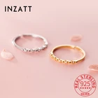 Женское регулируемое кольцо INZATT из настоящего серебра 925 пробы с цирконом, праздничные минималистичные ювелирные украшения в богемном стиле