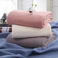 100 cotton waffle weave thermal blanket super soft bed cover kids blanket baby receiving blanket kids quilt baby swaddle