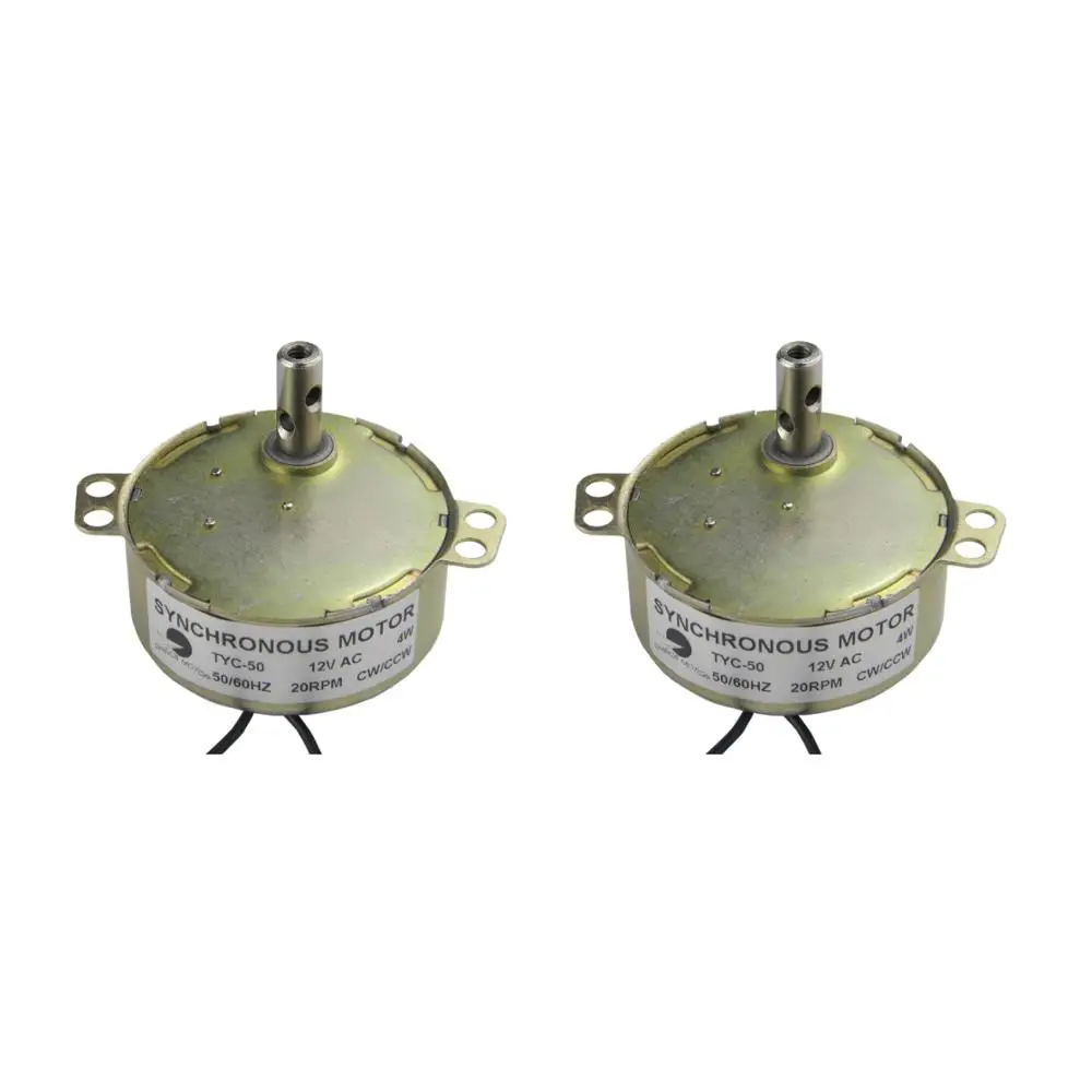 CHANCS 2 шт Шестерня Synchro мотор TYC 50 12V AC 20 24RPM CW/CCW поворотный редуктор коробка чашки