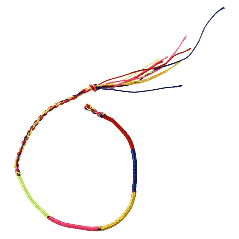 9 x Hippie Style Colorful Braided Friendship Bracelets Thread Prayer Bracelet Random Color--Textured | Украшения и аксессуары