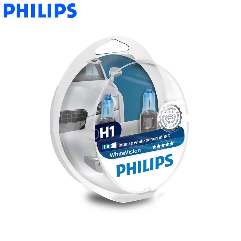 Philips H1 12V 55W Белый Vision 3700K интенсивный Ксенон Автомобильные фары автомобильные