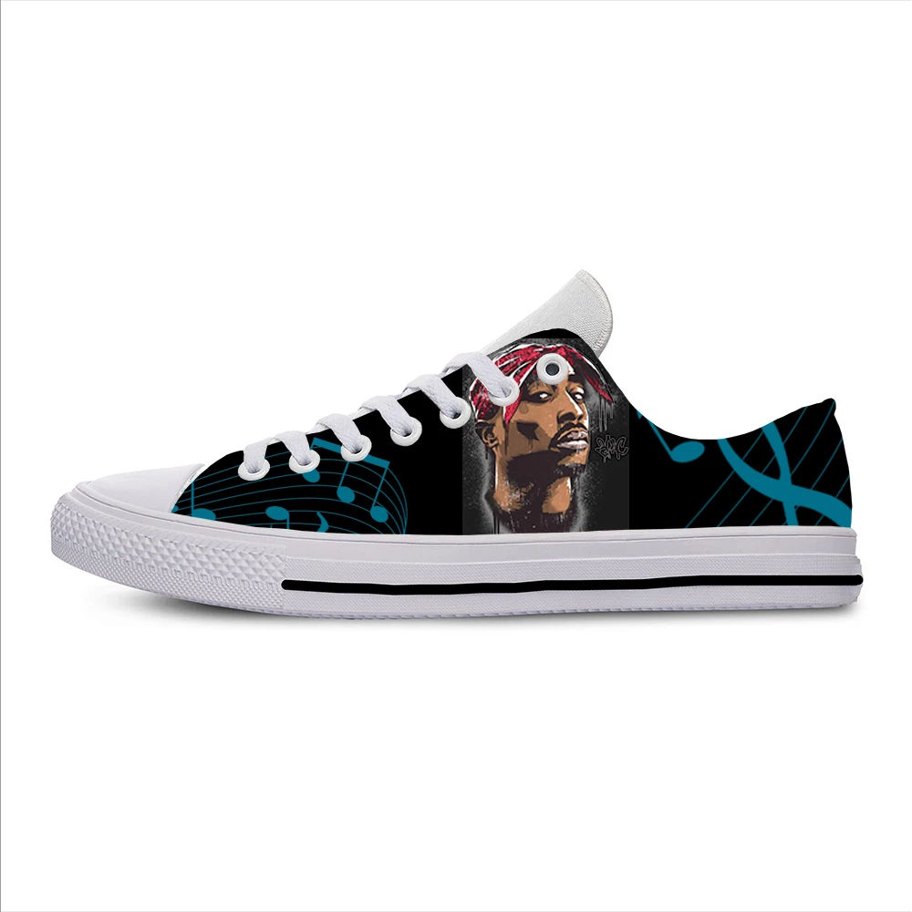 Кроссовки для мужчин и женщин парусиновые кеды с узором Tupac Shakur R.I.P бега на