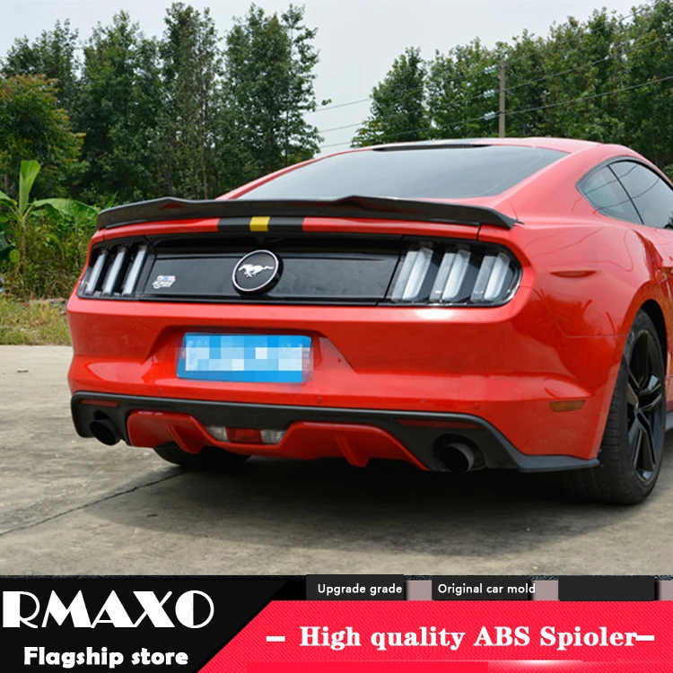 

For Ford Mustang Spoiler 2015-2018 Mustang High Quality ABS Material Car Rear Wing Primer Color Rear Spoiler