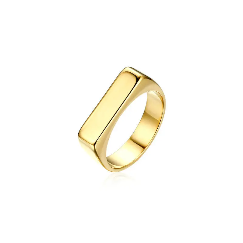 

HelloLook Chic Narrow Band Ring 18K Gold Plated Stainless Steel Geometry Stacking Rings Non-fading High Quality Jewelry