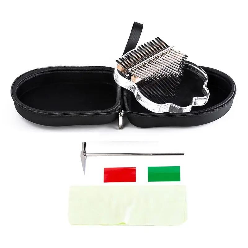 

Cute Cat Claw Shaped 17 Key Kalimba Acrylic Thumb Piano Transparent Keyboard 24BD