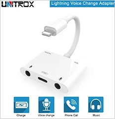 4 в 1 для Lightning/аудио сплиттер с 3,5 мм разъемом для наушников Aux адаптер с USB C зарядным портом для iPhone X/8 P/7/iPod/iPad