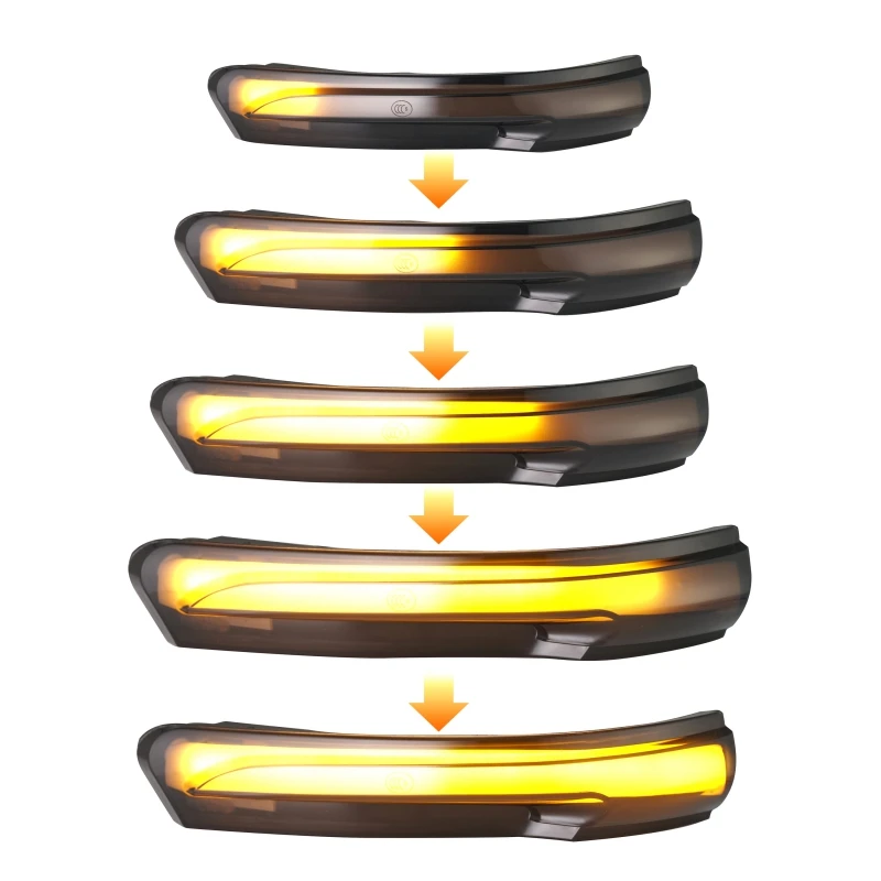 Желтый светодиодный индикатор вспышки Динамический указатель поворота боковой