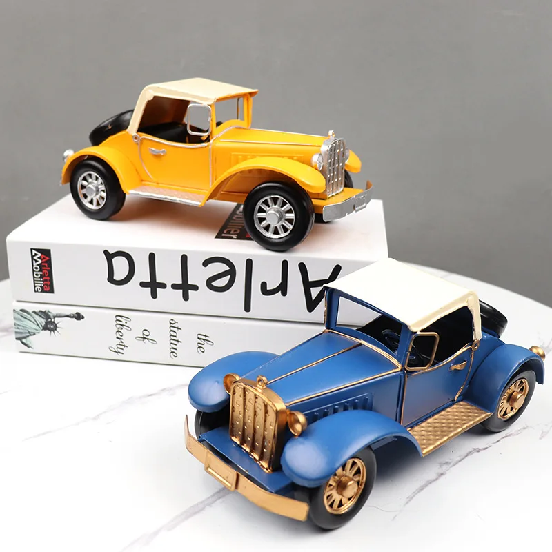

American Classic Car Model Retro IronCrafts Decoration Personalized Home Living Room PorchCabinet Bar Decoration Children's Toys