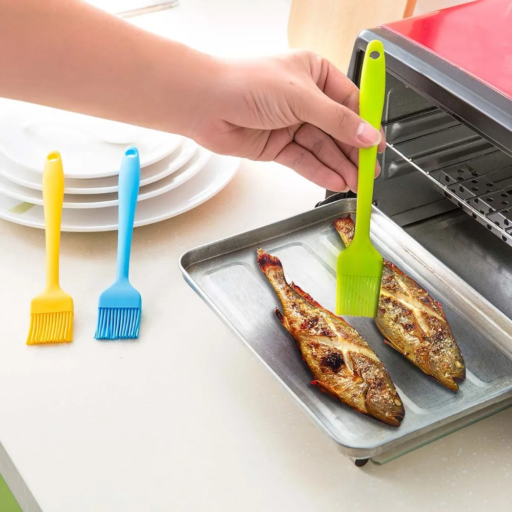 Новинка Лидер продаж 3 предмета барбекю гриль кисть силиконовая щеточка для