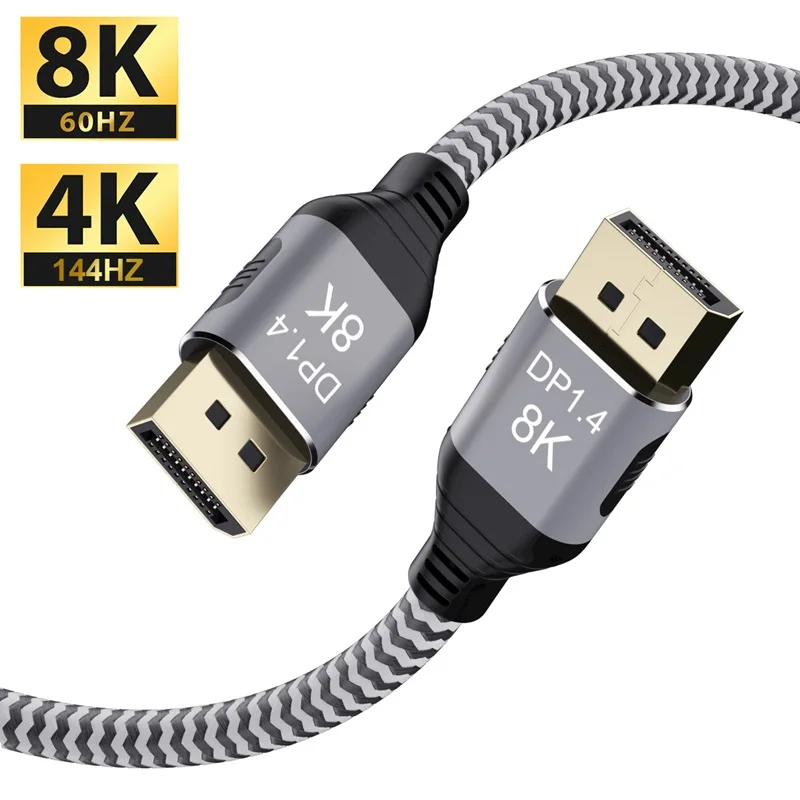 

CableDeconn DisplayPort1.4 8K Cable Real 8K@60Hz 4K@144Hz DisplayPort Converter 0.5M-10Meter