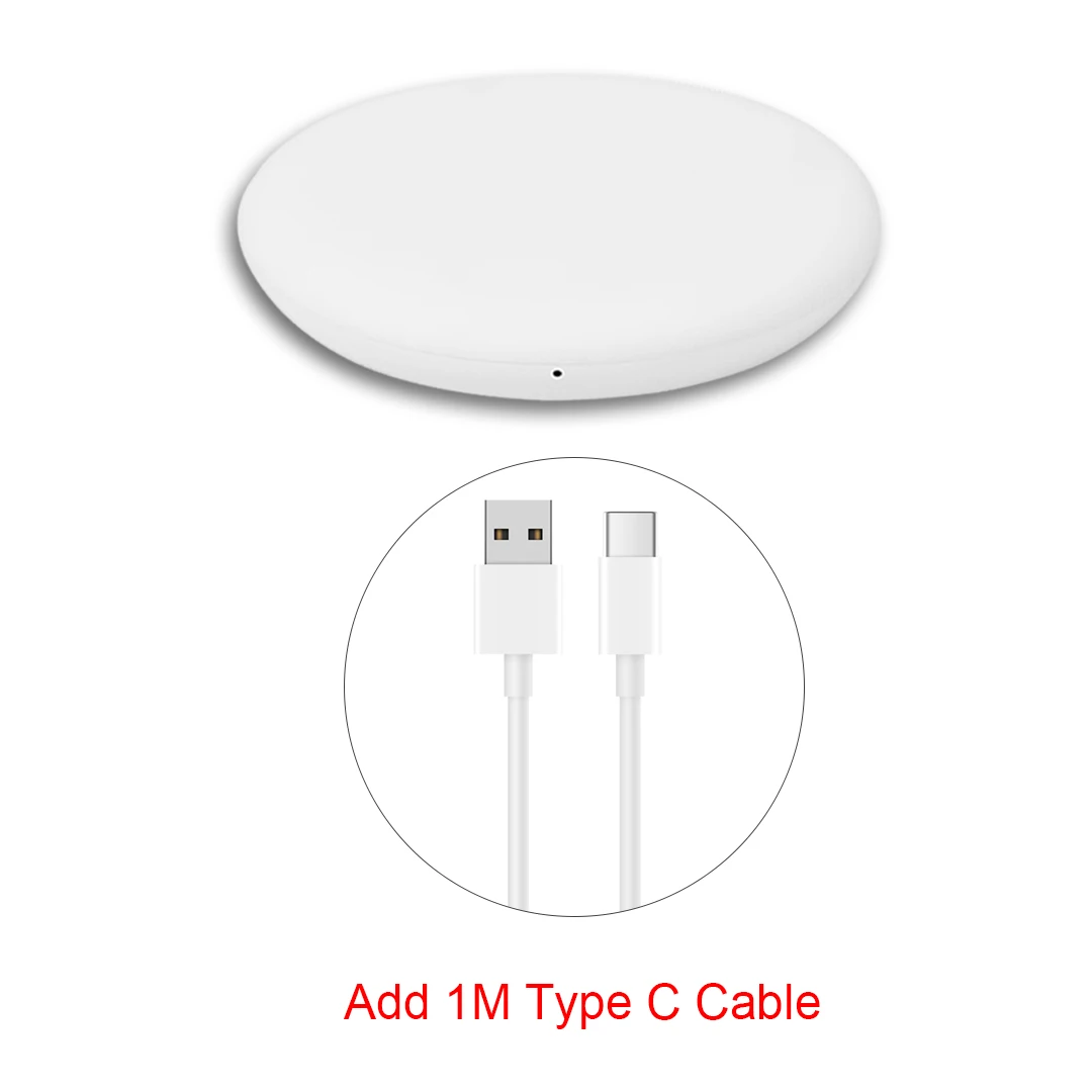 Add Type C Cable Новое оригинальное Беспроводное зарядное устройство Xiao mi белого цвета 20 Вт Max Qi стандарт зарядки для mi 9 Qi EPP совместимый 5 Вт для iPhone XS XR - Тип штекера: Add Type C Cable