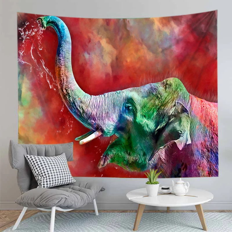 

3D Elephant Wall Hanging Tapestry Living Room Decor Home Decoration