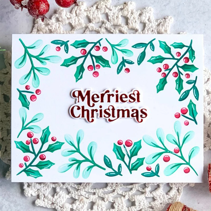 Новинка 2021 праздничный ботанический фон пластиковый трафарет для рукоделия