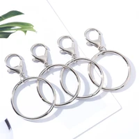 monochrome 4pcs metal keychain personalized silver round ladies handbag charm accessories personality keyring diy open keychain