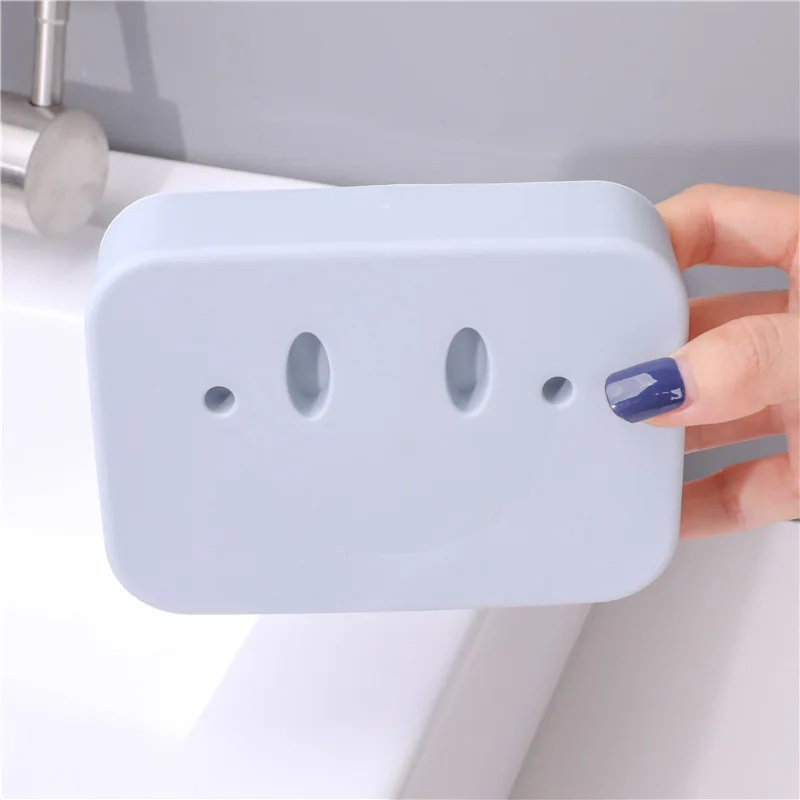 1 шт. пластиковый двухслойный держатель для мыла со смайликом | Дом и сад